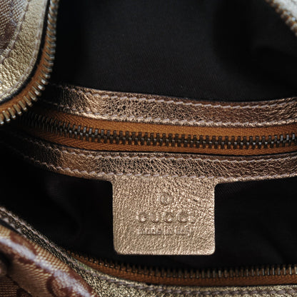 Gucci Crystal Monogram Babouska Hobo Gold 6 of 7