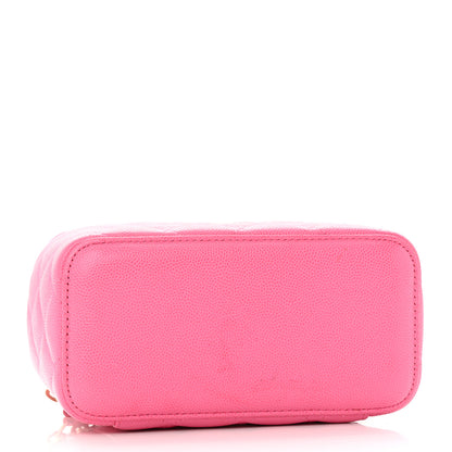 Chanel Caviar Quilted Small Vanity Case With Chain Pink 4 of 20