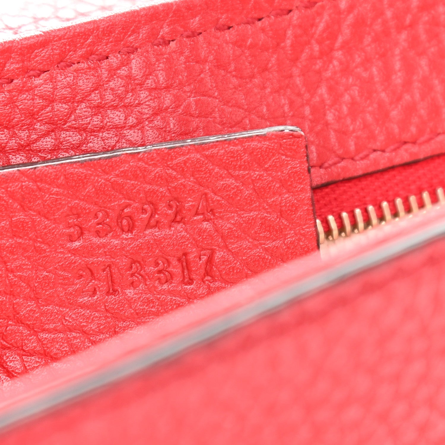 Gucci Pebbled Calfskin Medium Soho Flap Crossbody Vibrant Red 6 of 9