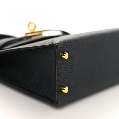 Hermes Epsom Mini Kelly Sellier 20 Black 9 of 11