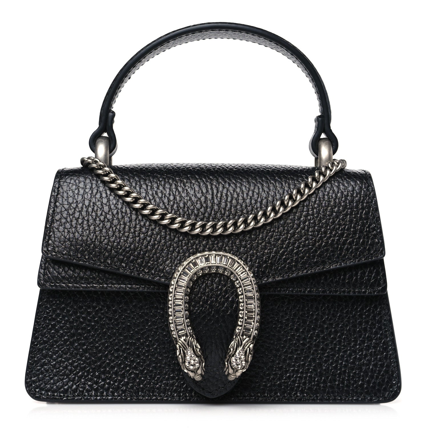 Gucci Dollar Calfskin Crystal Mini Dionysus Top Handle Bag Black Crystal 1 of 11