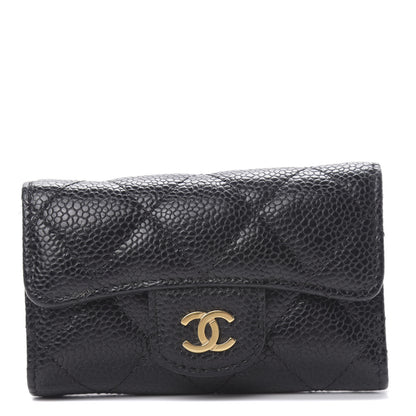 Chanel Caviar Quilted 6 Key Holder Black 1 of 12
