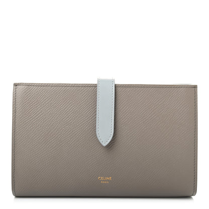 Celine Grained Calfskin Large Multifunction Strap Wallet Pebble Mineral 1 of 8