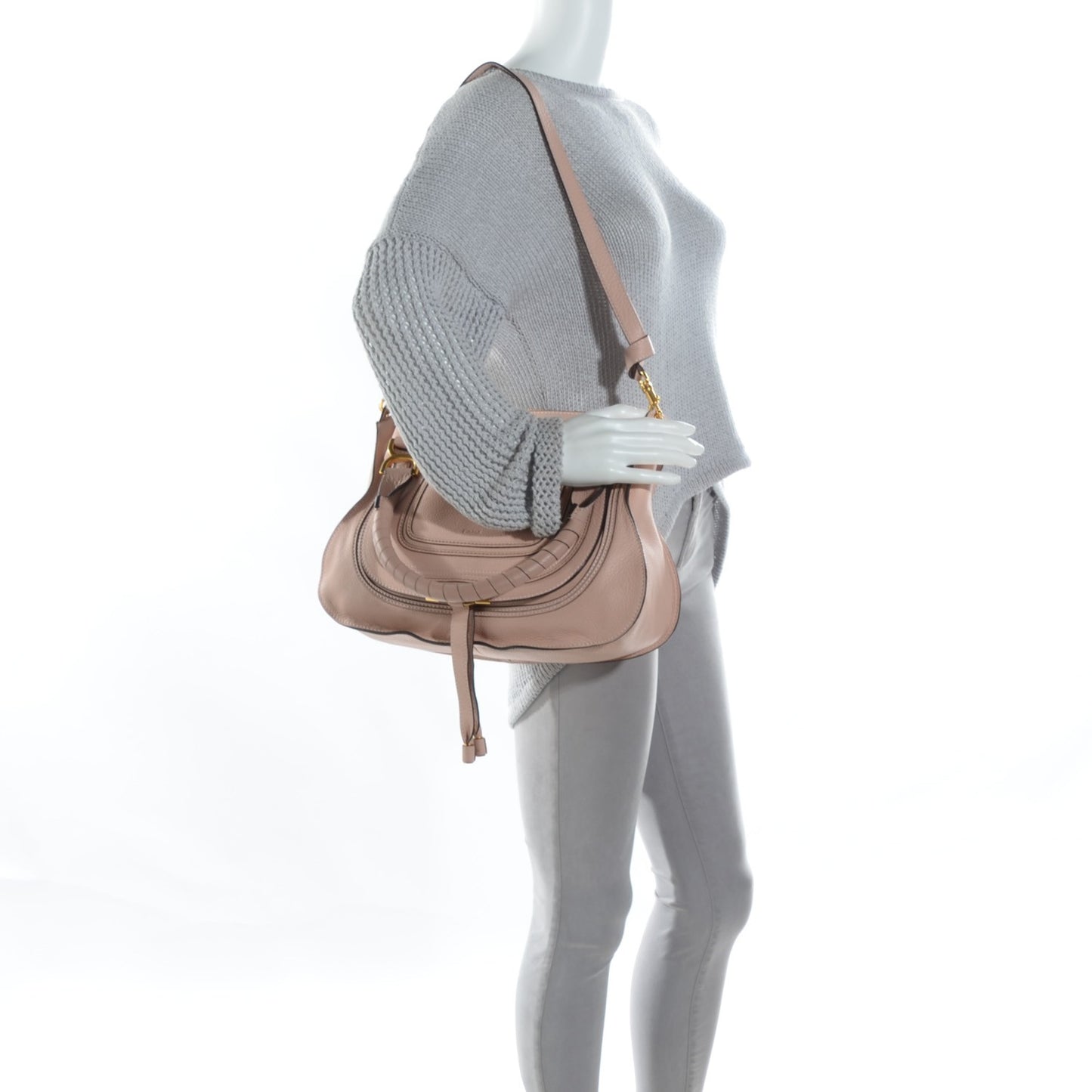 Calfskin Medium Marcie Satchel Anemone Pink