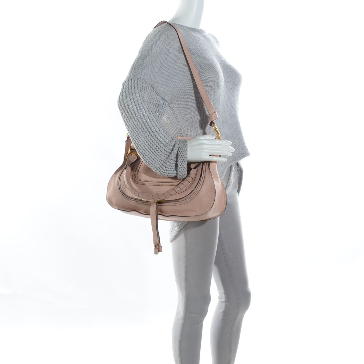 Chloe Calfskin Medium Marcie Satchel Anemone Pink 2 of 8