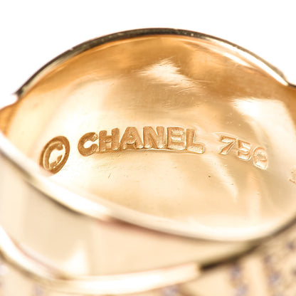 Chanel CHANEL18K Yellow Gold Diamond Bolduc Ring 52 6 4 of 6