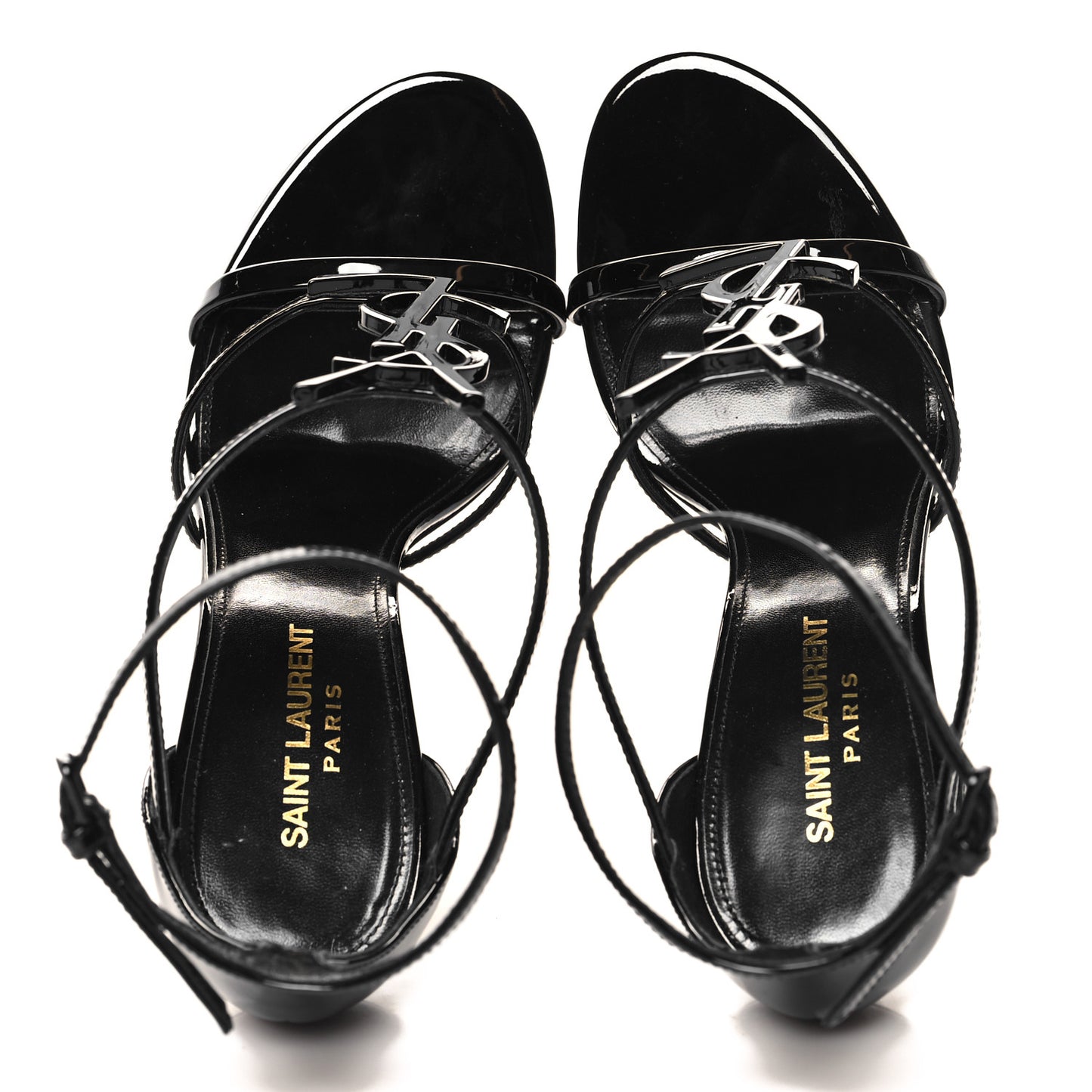 Patent Cassandra 100 Ankle Strap Sandals 39 Black