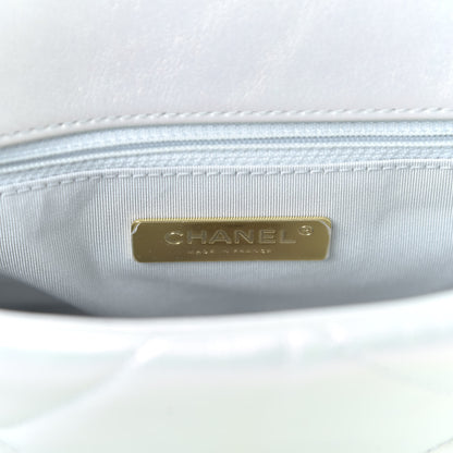 Chanel Iridescent Calfskin Quilted Medium 19 Flap White 8 of 10