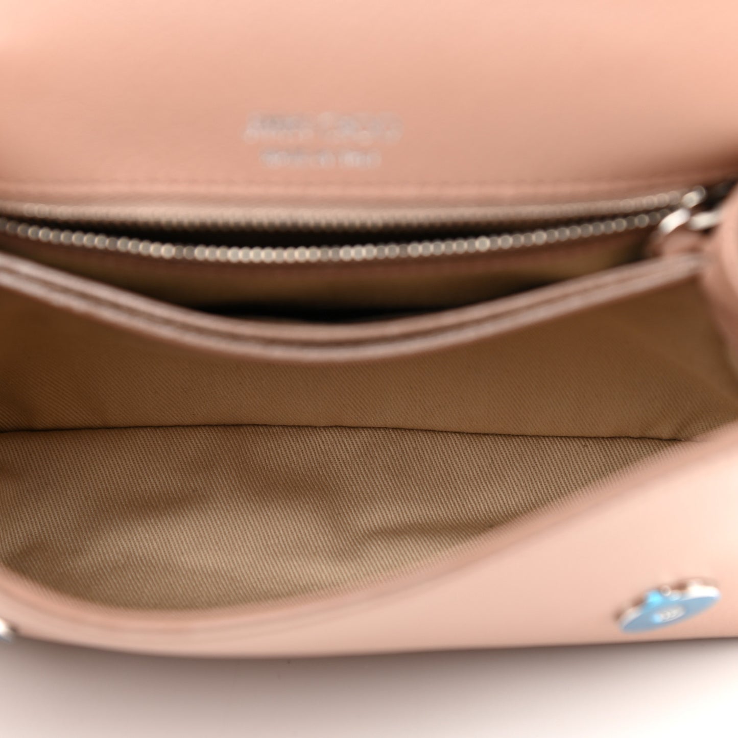 Calfskin Crystal Medium Cheri Top Handle Bag Powder Pink