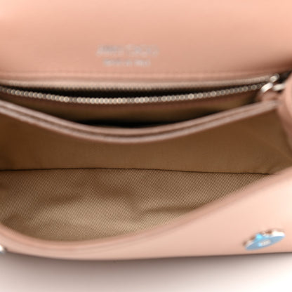 Jimmy Choo Calfskin Crystal Medium Cheri Top Handle Bag Powder Pink 5 of 8