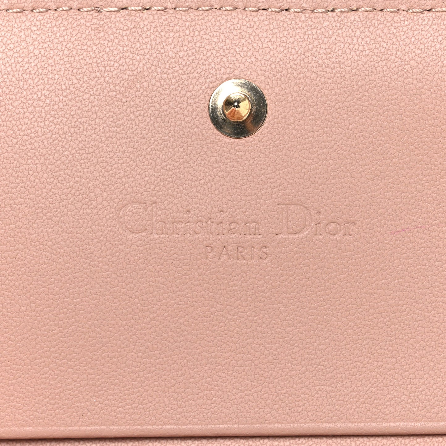 Lambskin Cannage Mini Lady Dior Wallet Rose Des Vents