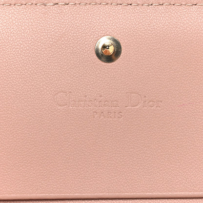 Christian Dior Lambskin Cannage Mini Lady Dior Wallet Rose Des Vents 6 of 7