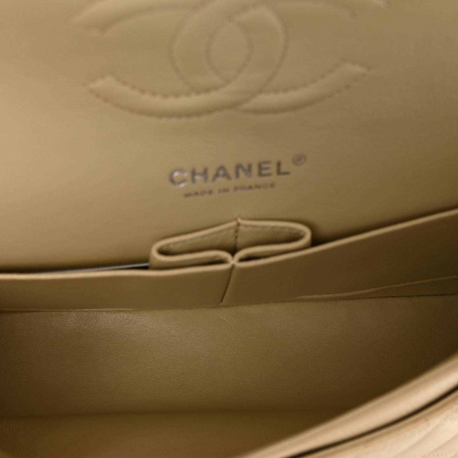 Chanel Caviar Quilted Medium Double Flap Beige 5 of 10