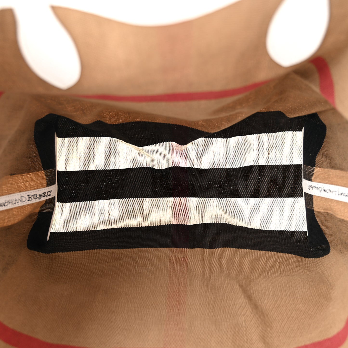 Coated Canvas Mega Check Medium Doodle Tote White