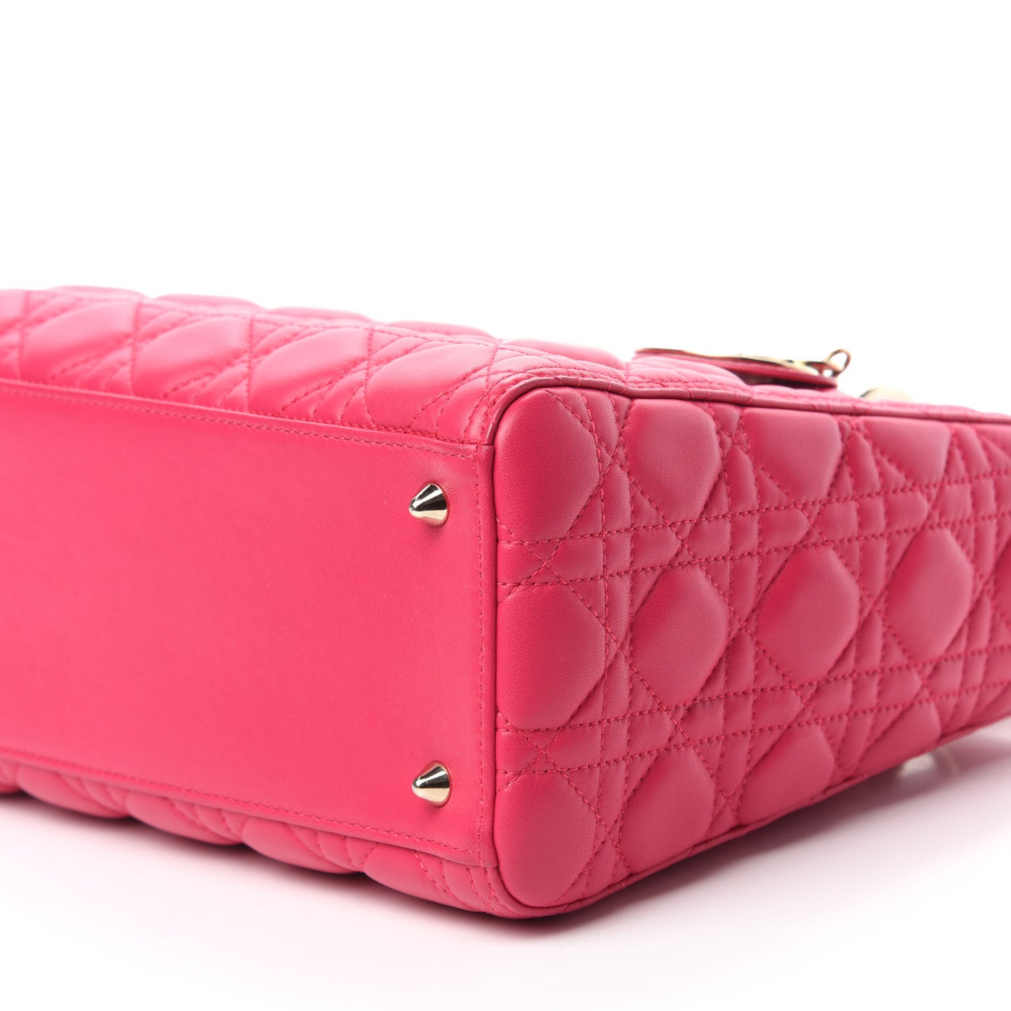 Lambskin Cannage Medium Lady Dior Pink