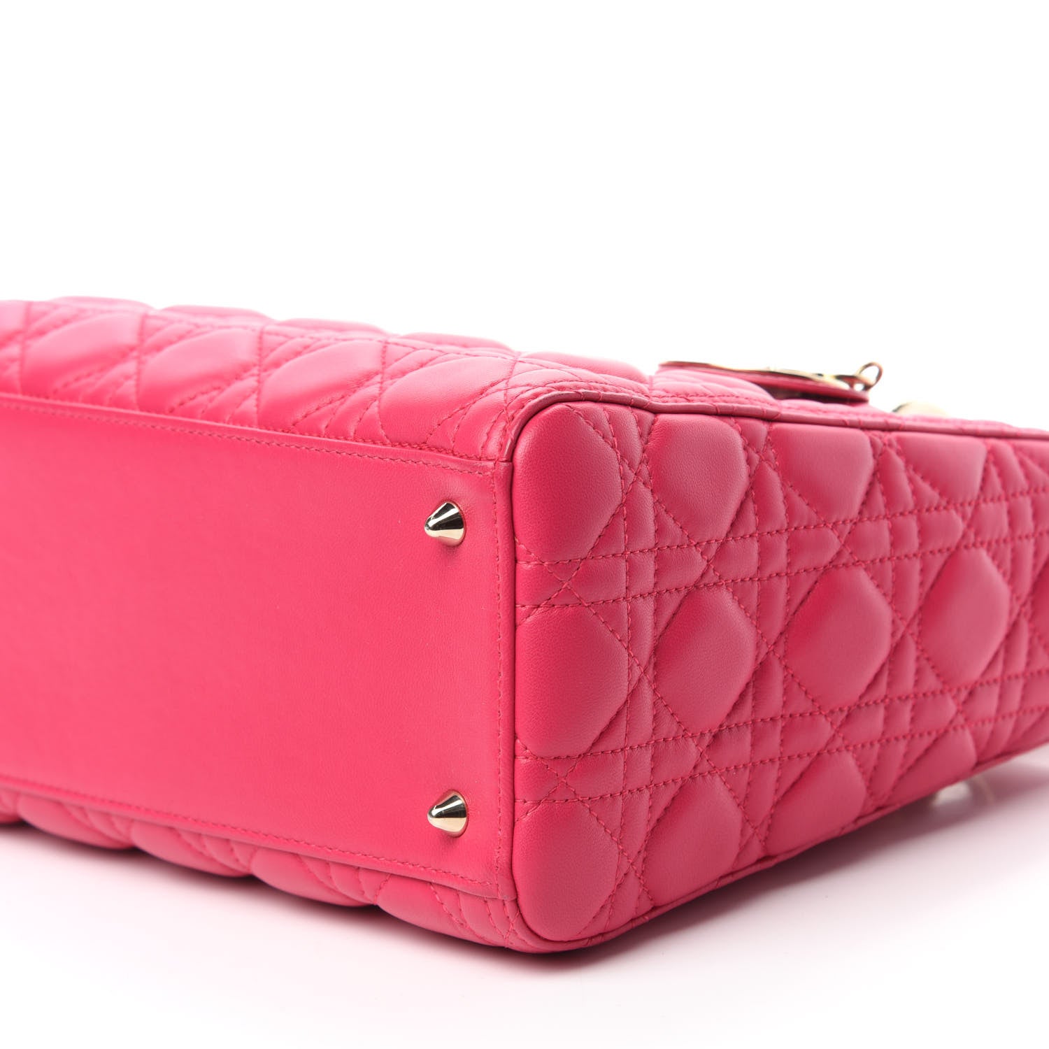 Christian Dior Lambskin Cannage Medium Lady Dior Pink 7 of 11