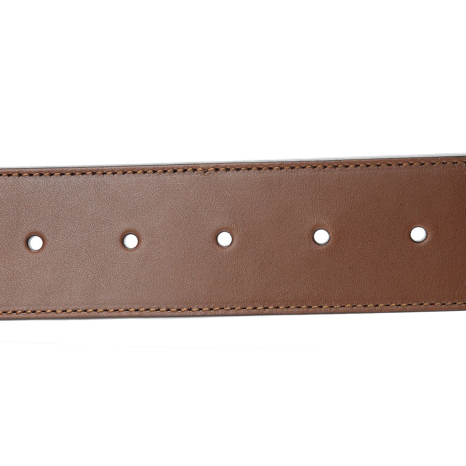 Gucci Nylon Calfskin Double G Web 40mm Belt 95 38 Green Red Cuir 5 of 8