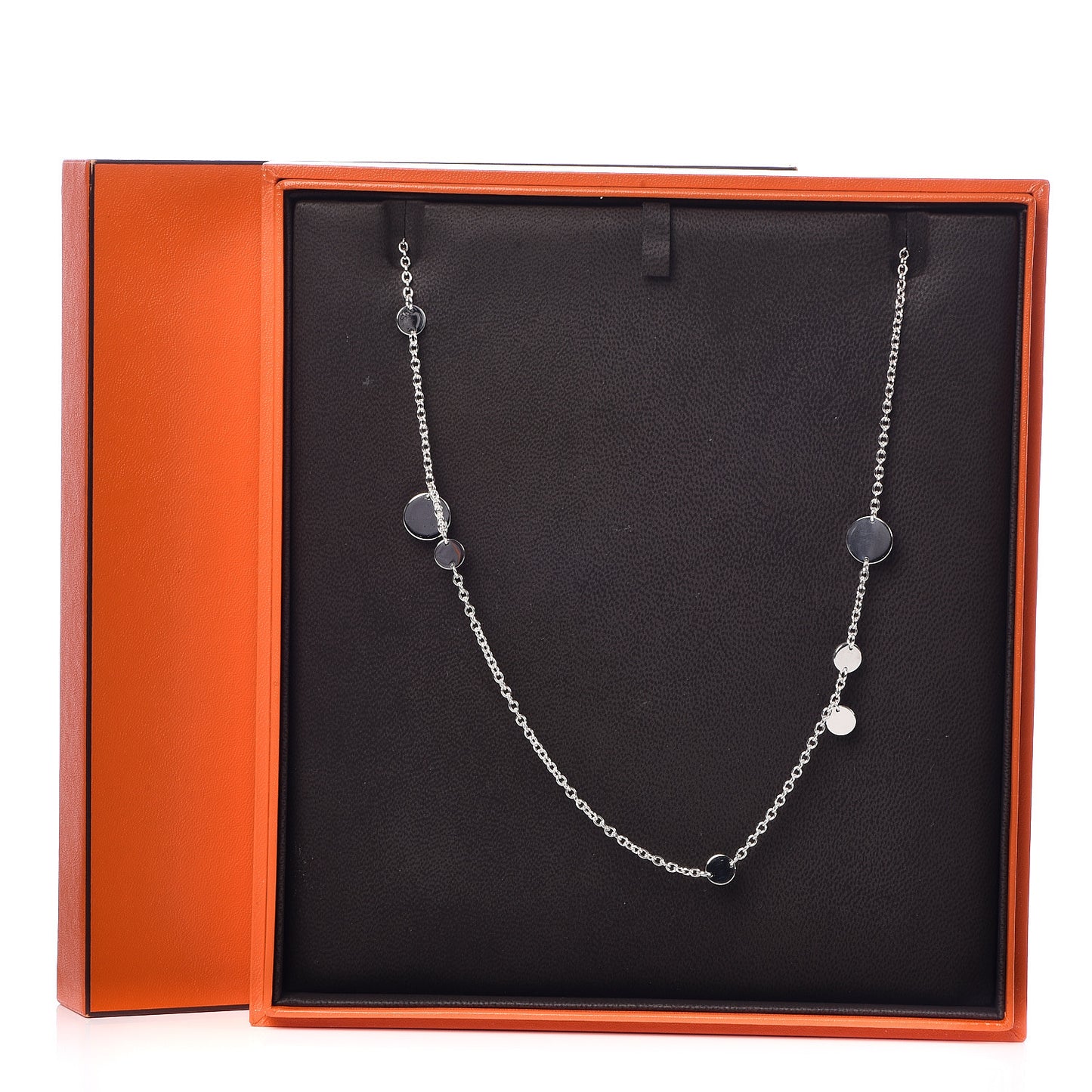 Sterling Silver 18K Rose Gold Confettis Long Necklace 80