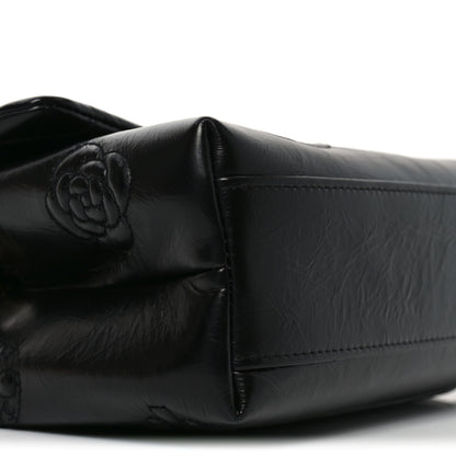 Chanel Crumbled Calfskin Embossed Flap Black 9 of 11