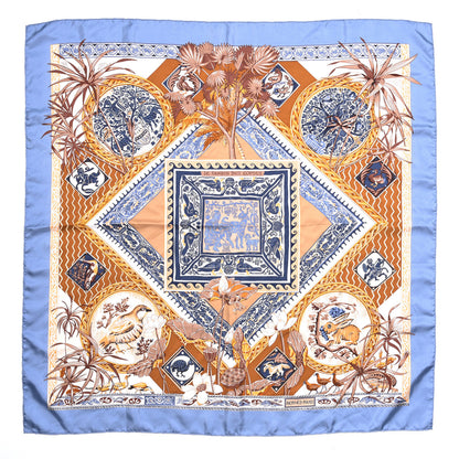 Hermes Silk Le Jardin Des Coptes Scarf 90 1 of 8
