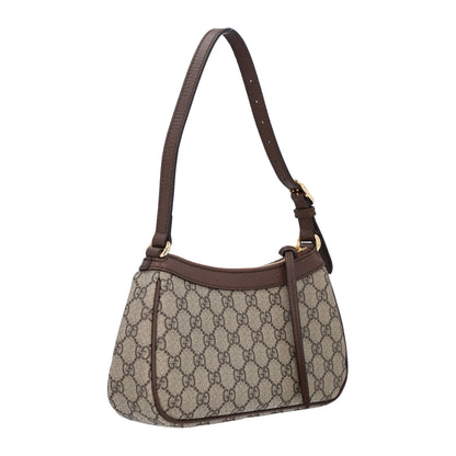 Gucci GG Supreme Monogram Textured Dollar Calfskin Small Ophidia Hobo Beige Ebony New Acero 3 of 10