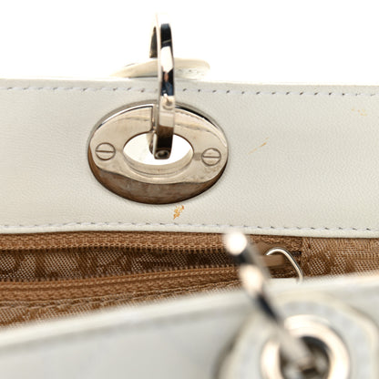 Christian Dior Lambskin Cannage Large Lady Dior Shopper Tote White 16 of 16