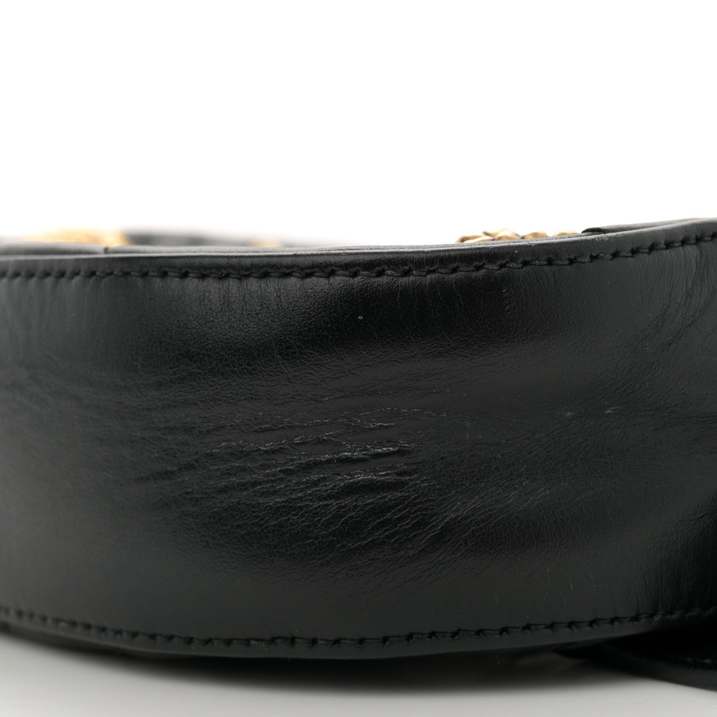 Calfskin Matelasse Animal Studs GG Marmont Belt Bag 85 34 Black