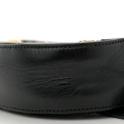 Gucci Calfskin Matelasse Animal Studs GG Marmont Belt Bag 85 34 Black 10 of 12