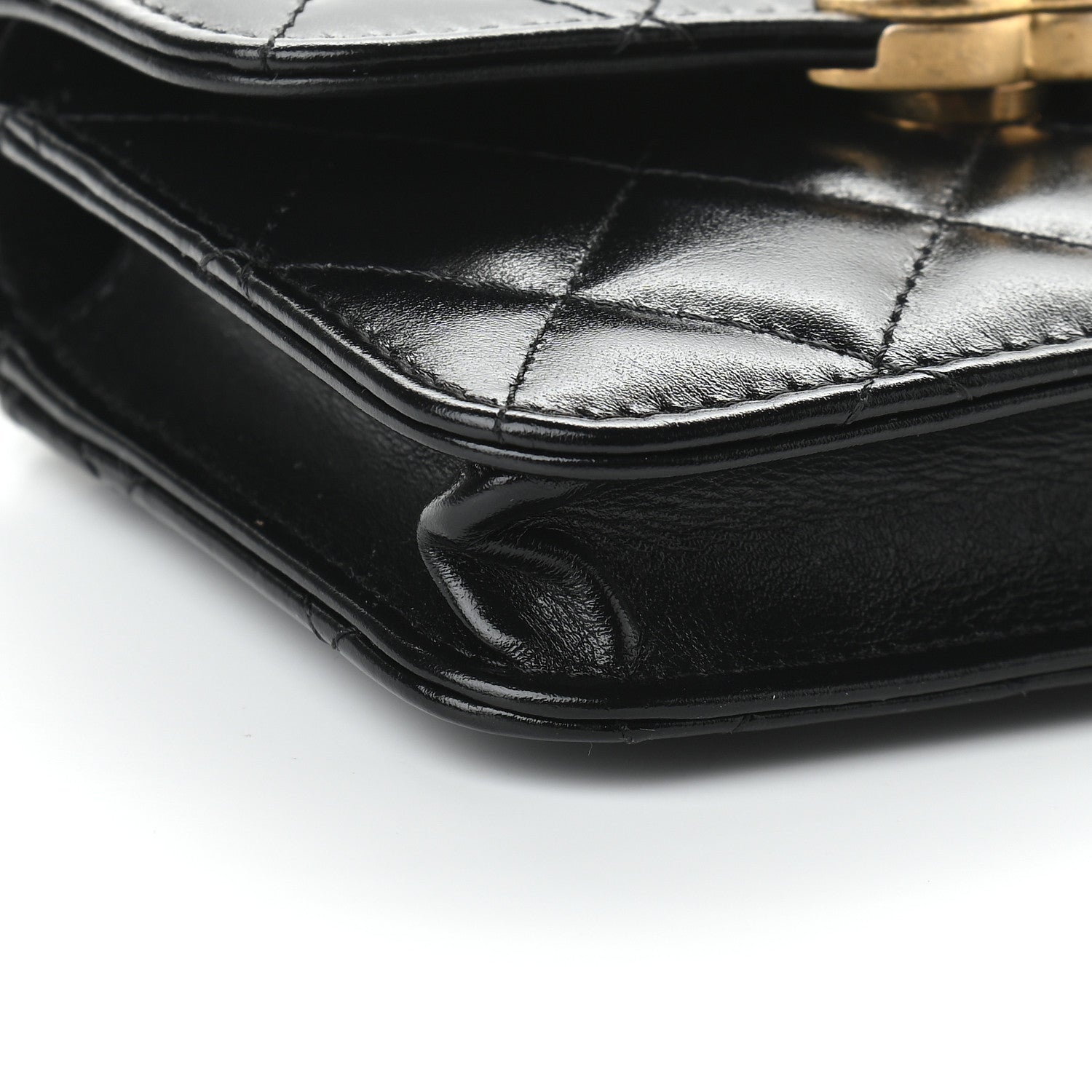 Chanel Calfskin Quilted Perfect Fit Coin Purse With Chain Black 9 of 10