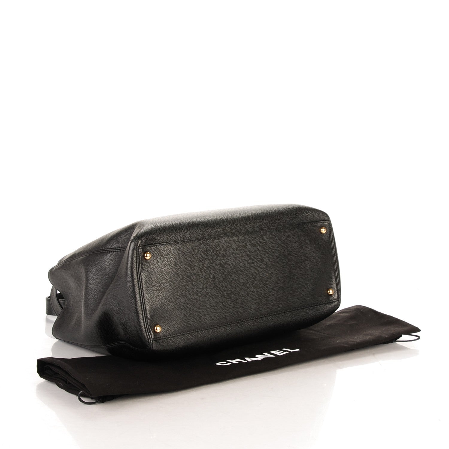 Chanel Calfskin Cerf Executive Shopper Tote Black 4 of 7