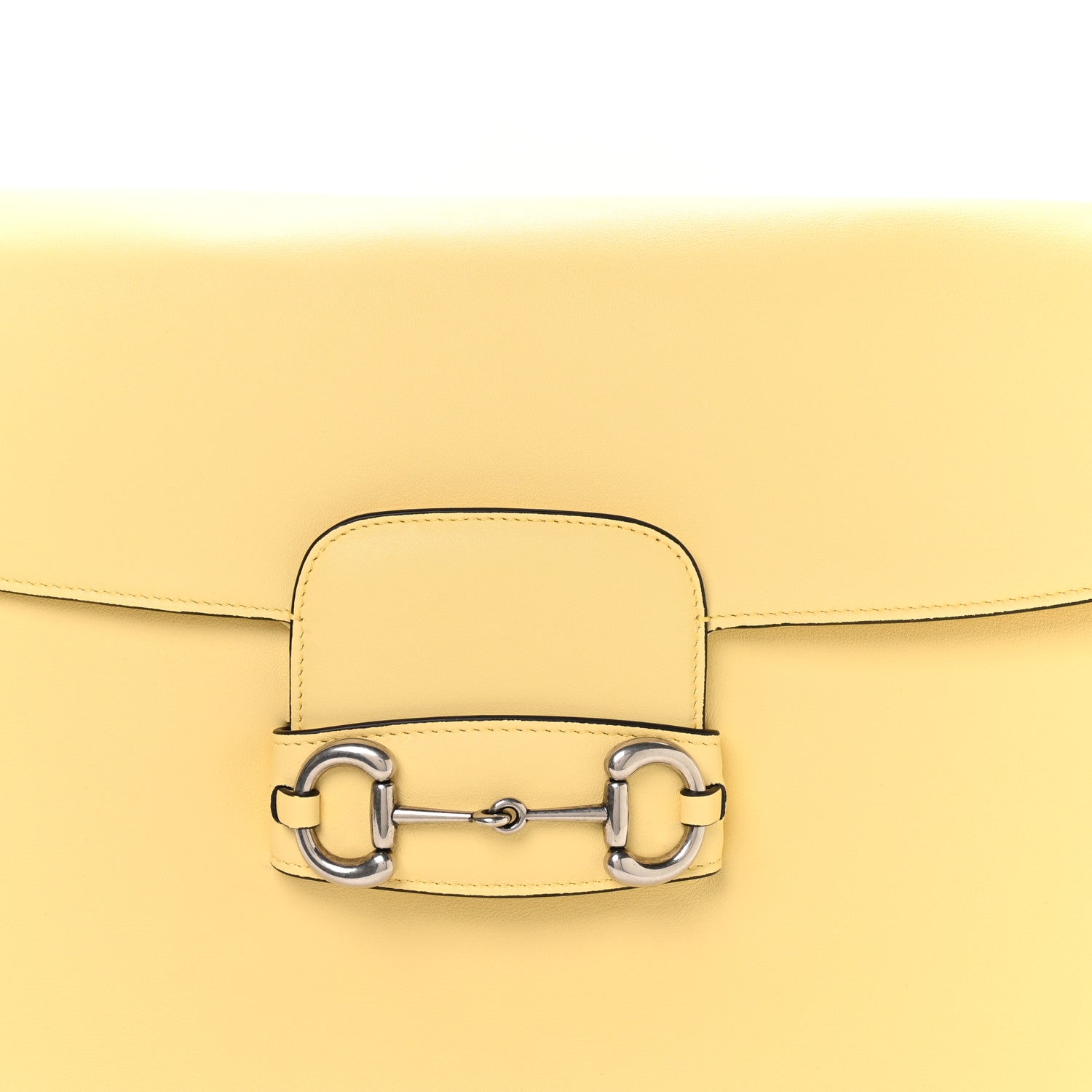 Gucci Calfskin Large Aura Horsebit 1955 Shoulder Bag Butter 8 of 10