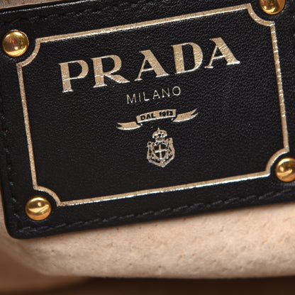Prada Soft Calfskin Shopping Tote Black 6 of 10