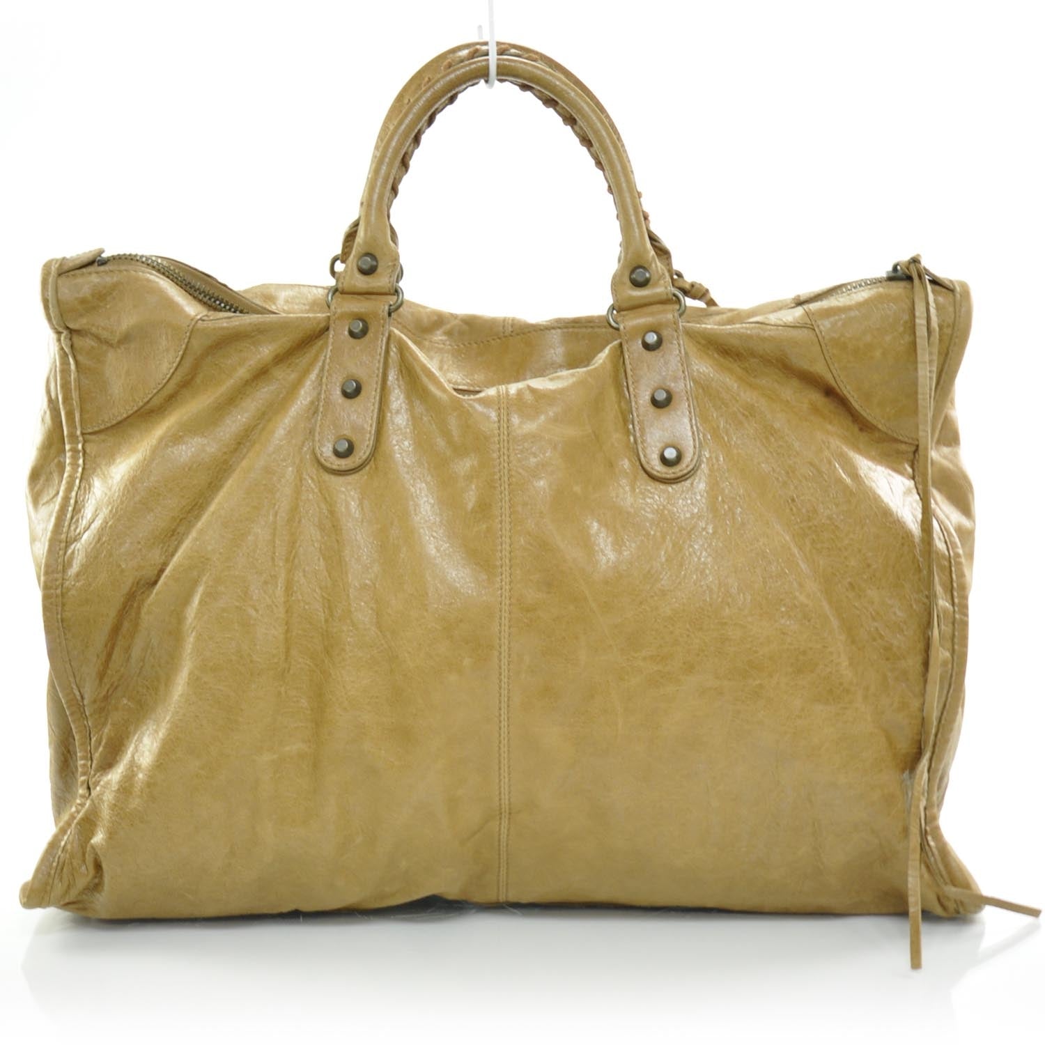Balenciaga Chevre Weekender Caramel 4 of 10
