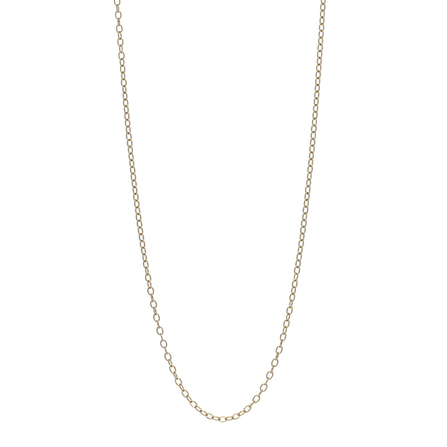 18K Yellow Gold Extra Small Chain Necklace 24"