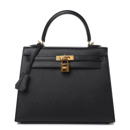 Hermes Epsom Kelly Sellier 25 Black 1 of 34