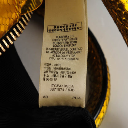 Burberry Prorsum House Check Python Medium Blaze Satchel Gold Metallic 12 of 12