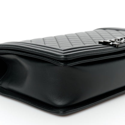 Chanel Calfskin Quilted New Medium Boy Flap So Black 9 of 11