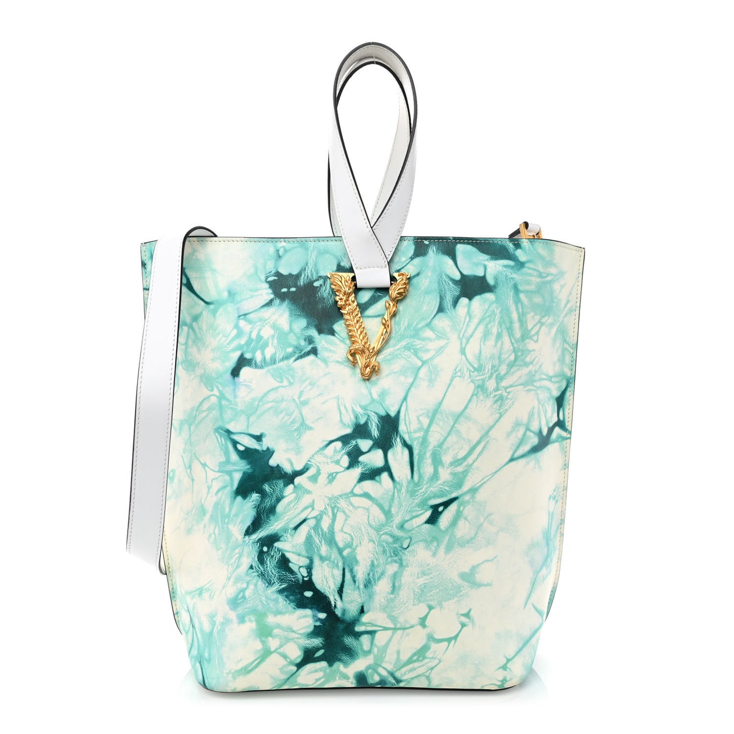 Vitello Large Virtus Bucket Bag Blue White