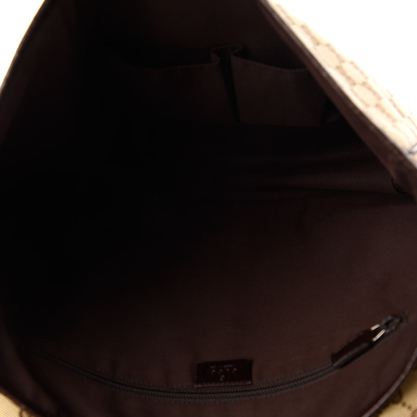 Monogram Web Medium Flap Messenger Beige Dark Brown