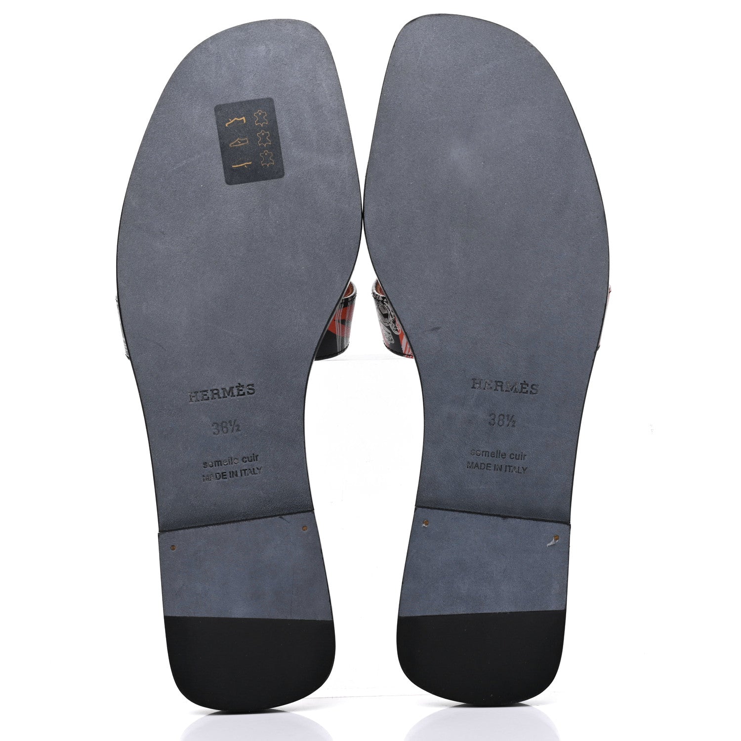 Hermes Calfskin Printed Brides de Gala en Desordre Oran Sandals 38.5 Multicolor Rose Aube 5 of 8
