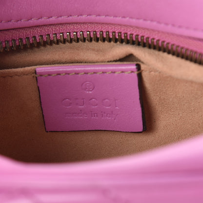 Gucci Calfskin Matelasse Mini GG Marmont Chain Shoulder Bag Candy Mousse 6 of 16