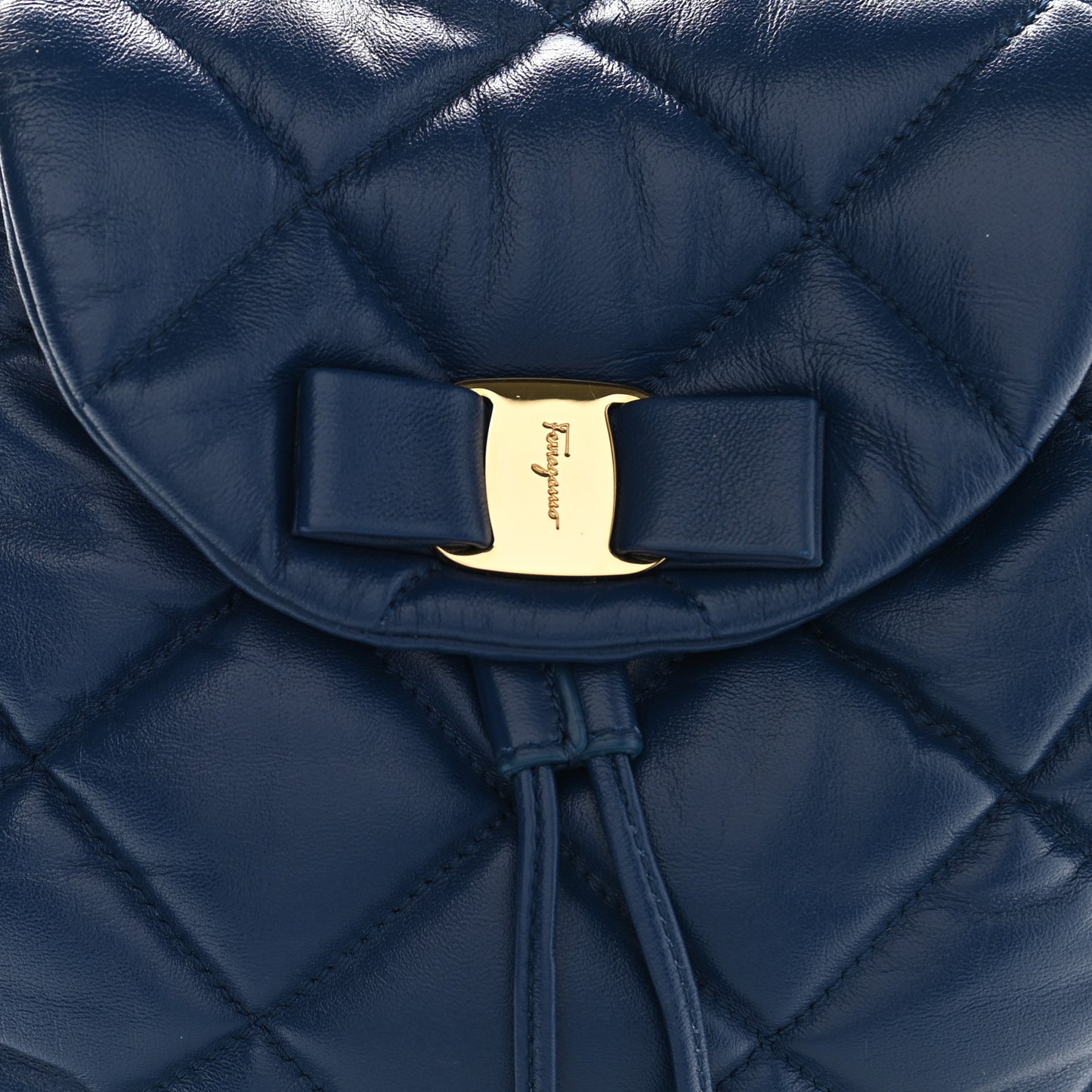Calfskin Quilted Giuliette Backpack Blue