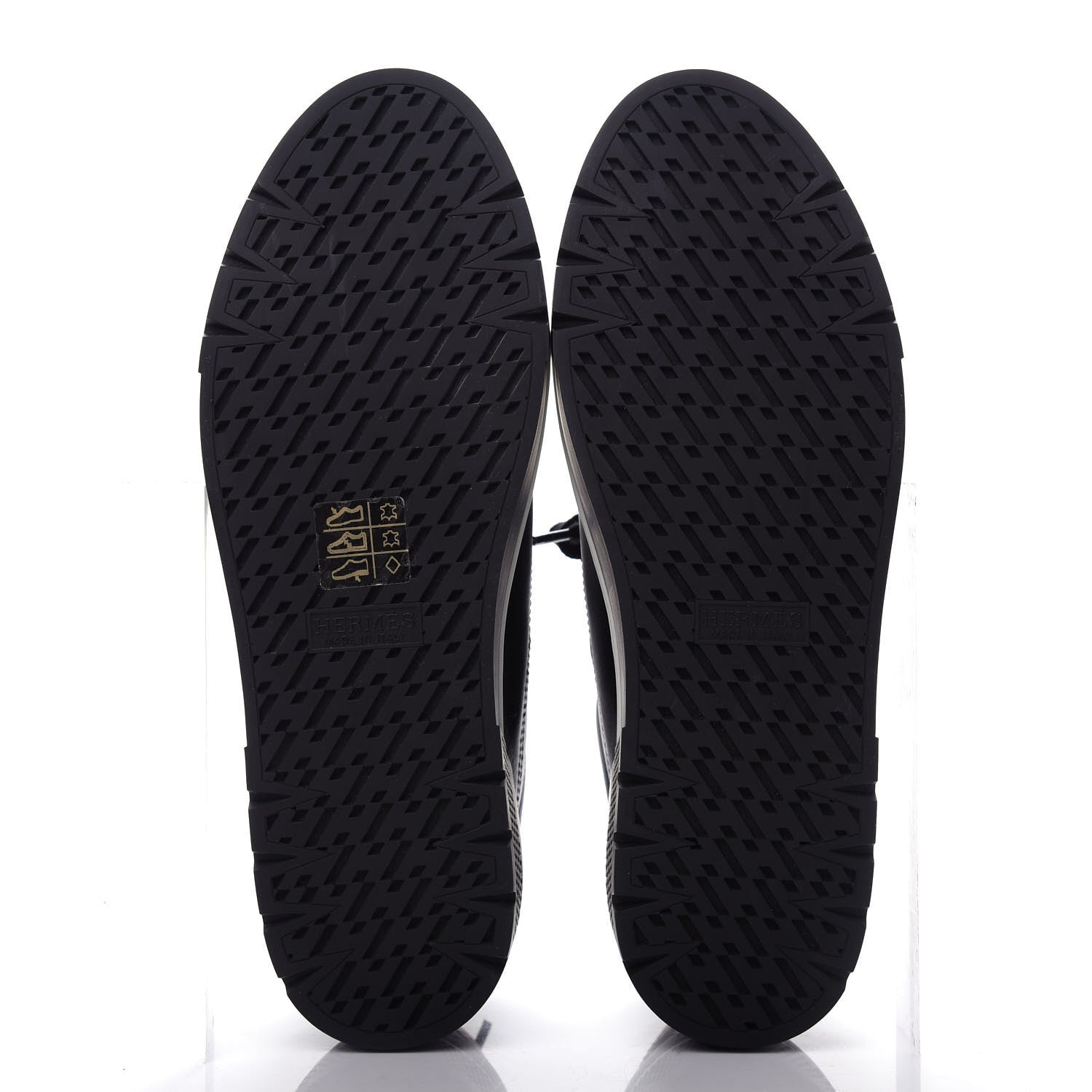 Hermes Calfskin Womens Jungle Love Voltage Sneakers 37.5 Black 6 of 11