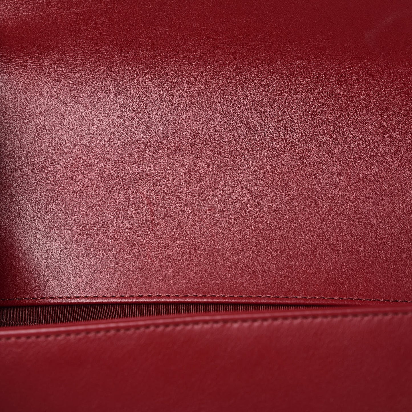 Calfskin Chevron Quilted Medium Boy Flap Red