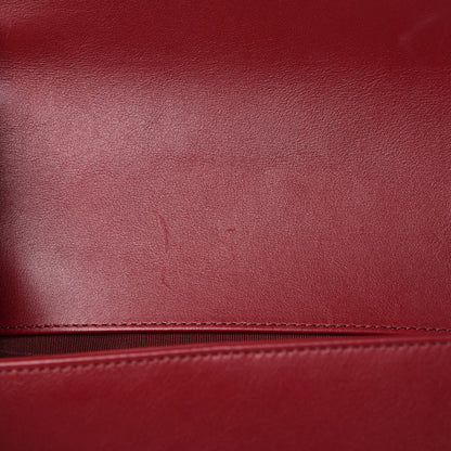 Chanel Calfskin Chevron Quilted Medium Boy Flap Red 11 of 11