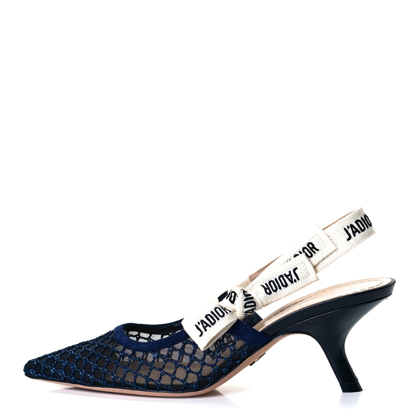 Resille Lambskin Ribbon J'Adior Slingback 65mm Pumps 38 Indigo Blue