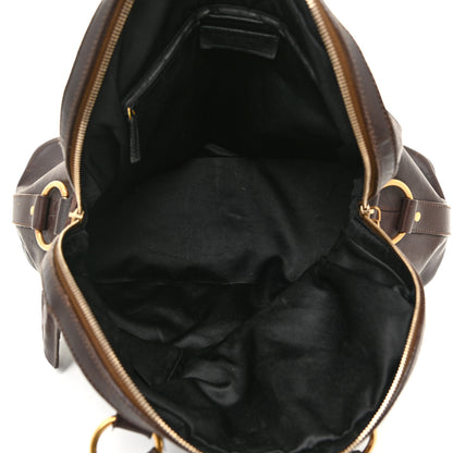 Saint Laurent Calfskin Oversized Muse Dark Brown 4 of 29