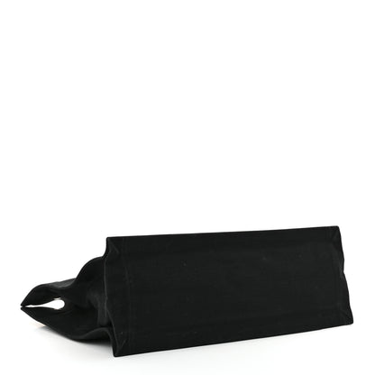 Saint Laurent Linen Calfskin Rive Gauche Tote Black 4 of 14