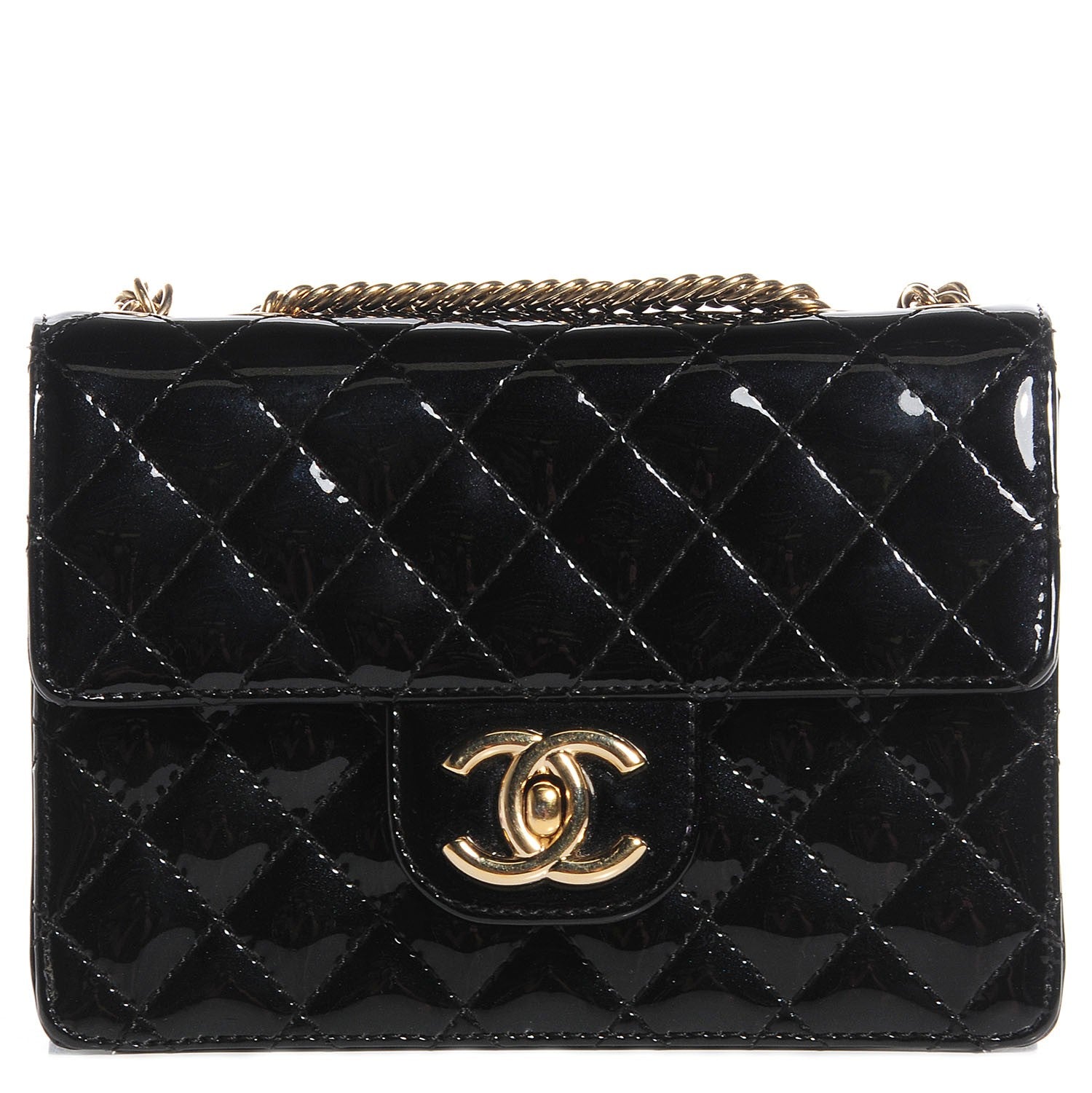 Chanel Patent Quilted Evening Star Mini Flap Black 1 of 8
