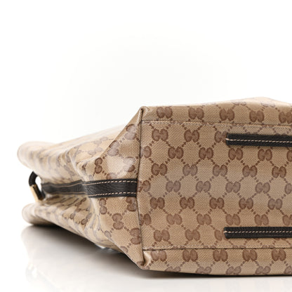 Gucci Crystal Monogram Tote Dark Brown 8 of 9